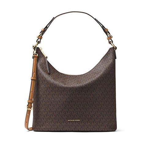 michael michael kors lupita large hobo brown|MICHAEL Michael Kors Lupita Large Leather Hobo .